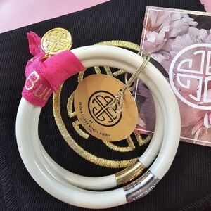 MD BudhaGirl IVORY THREE KINGS ALL WEATHER BANGLES - Gently Worn